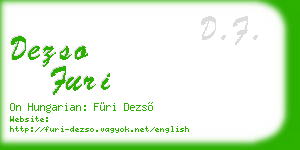 dezso furi business card