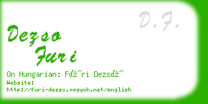 dezso furi business card